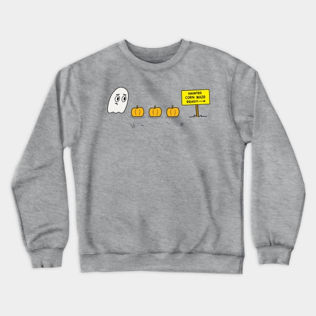 Haunted Corn Maze Crewneck Sweatshirt by Andy McNally